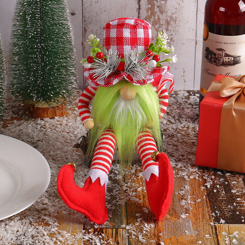 Christmas Long Legs Green Beard Doll Decoration Christmas Decorations