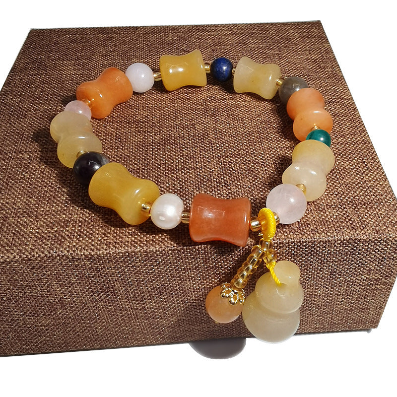 Gold Silk Jade Ethnic Style Bracelet