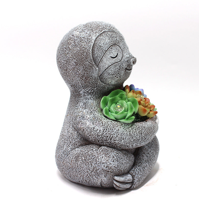 Sloth Succulent Small Night Lamp Solar Energy