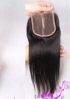 Straight Human Hair Curtain Hair Weft With Closure Wig Accessories Real Hair Block