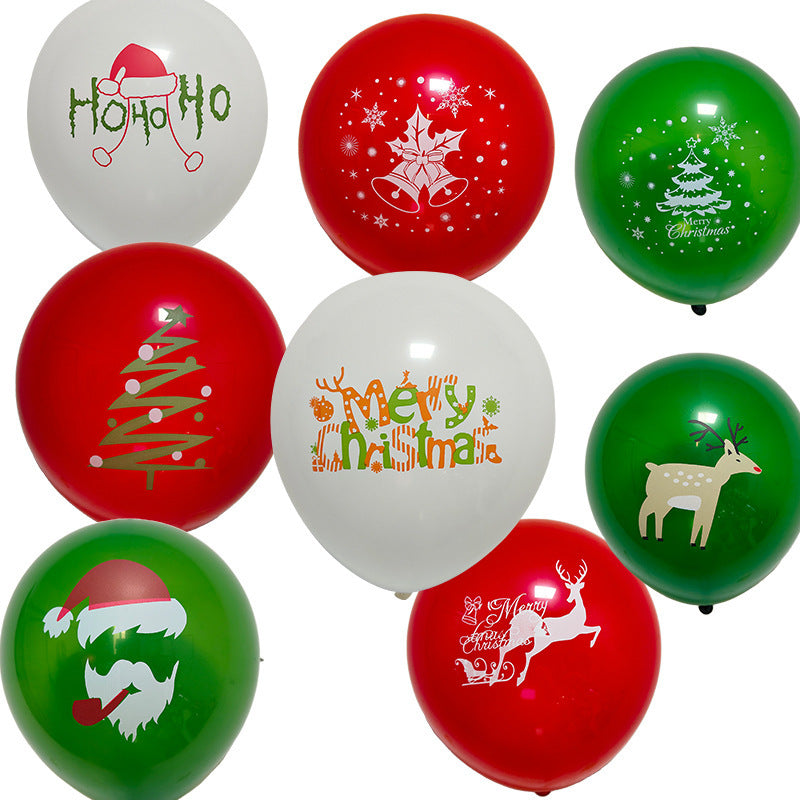 Christmas New Year Balloon Set Festival Decorations Arrangement Props