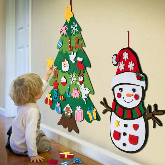 DIY Felt Christmas Tree With Three-dimensional Christmas Tree - MediaEclat.store