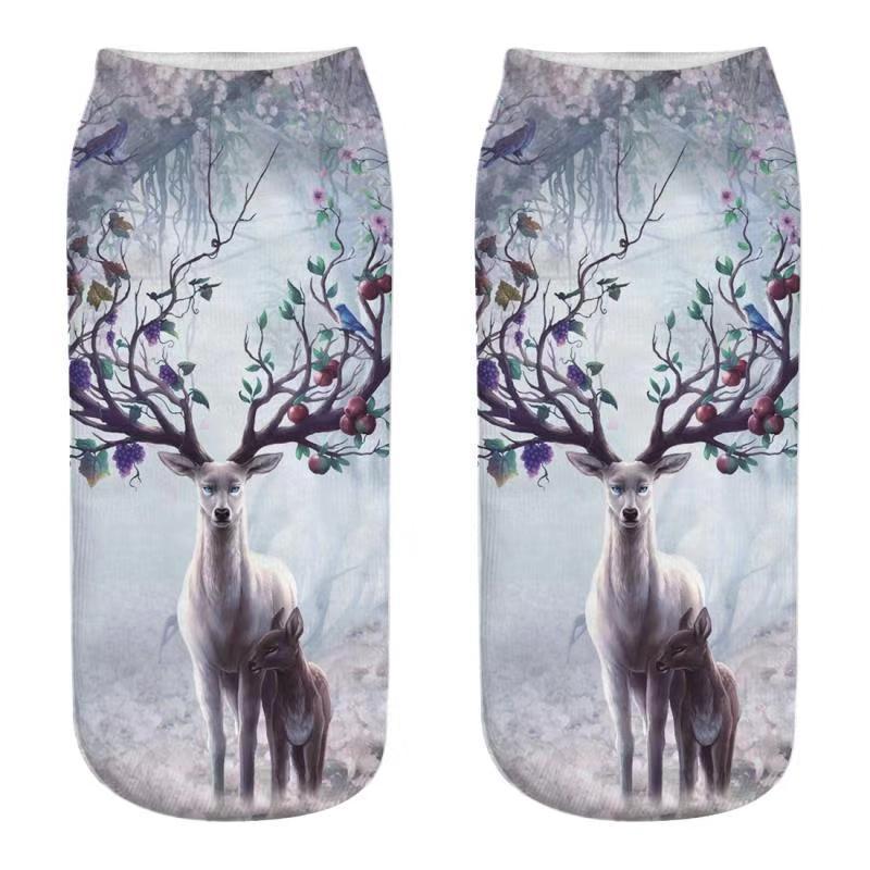 Christmas Stockings Printed Short Socks