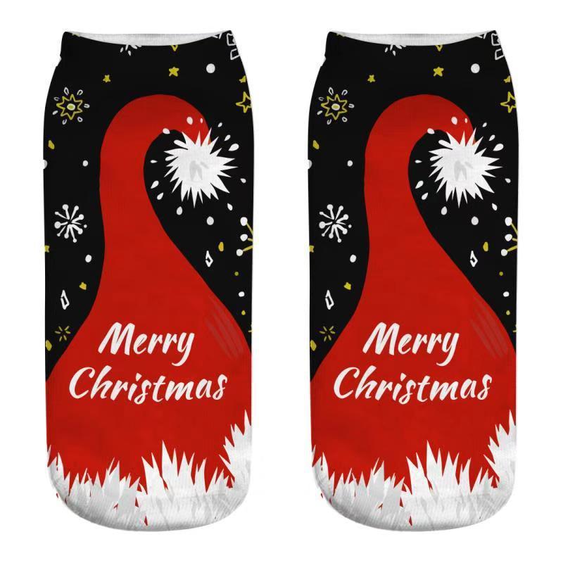 Christmas Stockings Printed Short Socks