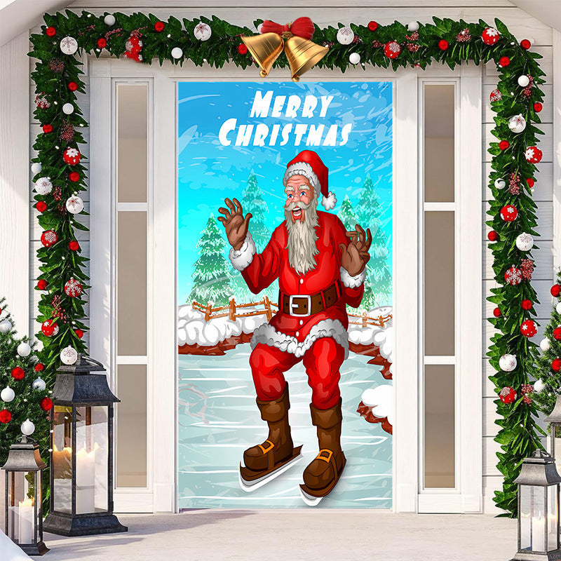 Christmas Festival Door Set Decorative Cloth