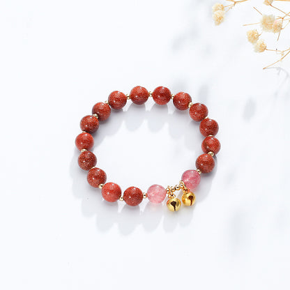 Natural Crystal Bracelet Female Strawberry Crystal