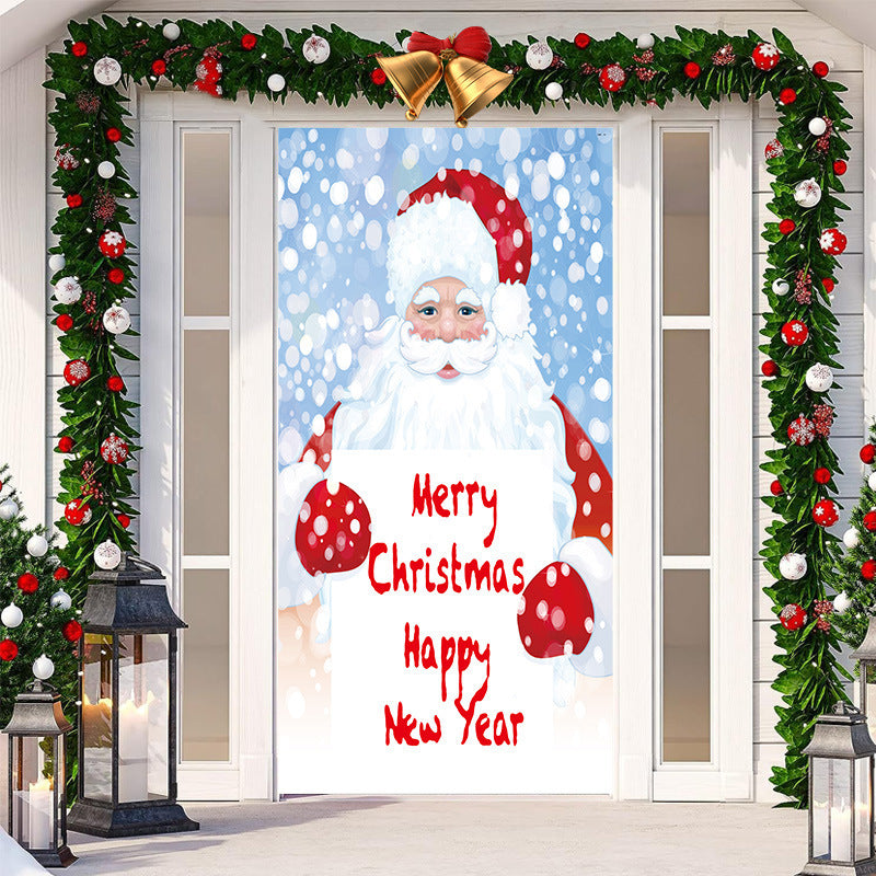 Christmas Festival Door Set Decorative Cloth