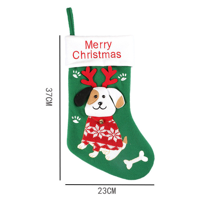 Cartoon Christmas Sock Gift Bag