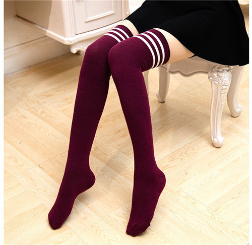 Striped stockings ladies stockings