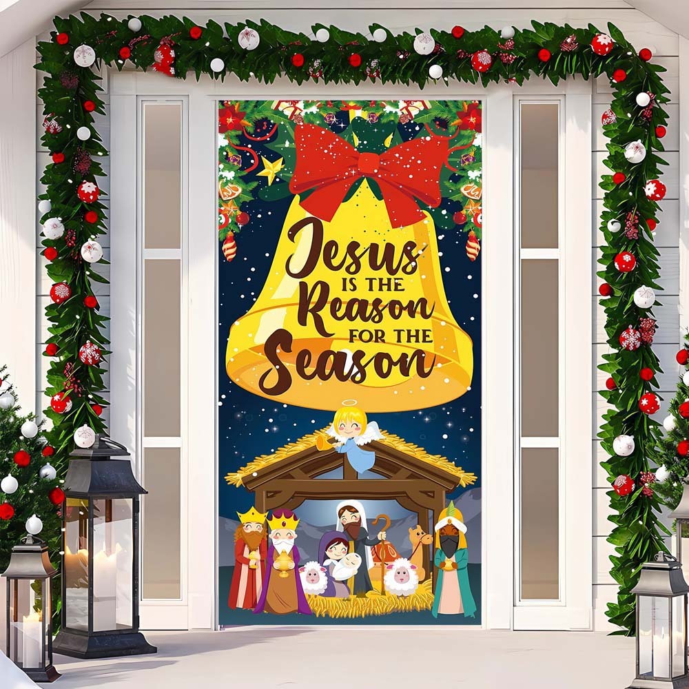 Christmas Curtain Decoration Hanging Cloth Background