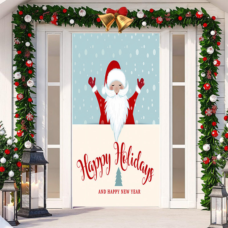 Christmas Festival Door Set Decorative Cloth