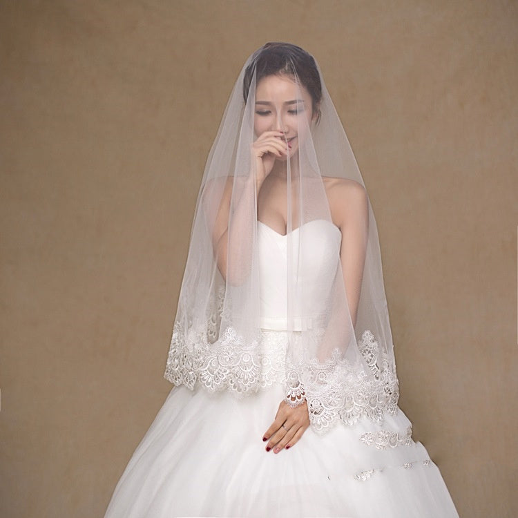 Wholesale White Bride Veil Cheap Wedding Accessories Ready To Ship