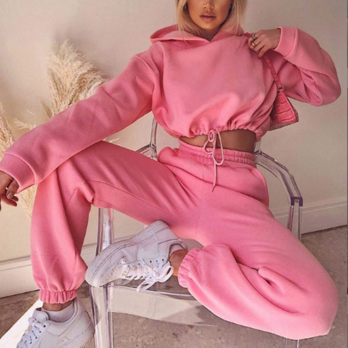 Jogging Suits For Women 2 Piece Sweatsuits Tracksuits Sexy Long Sleeve HoodieCasual Fitness Sportswear - MediaEclat.store