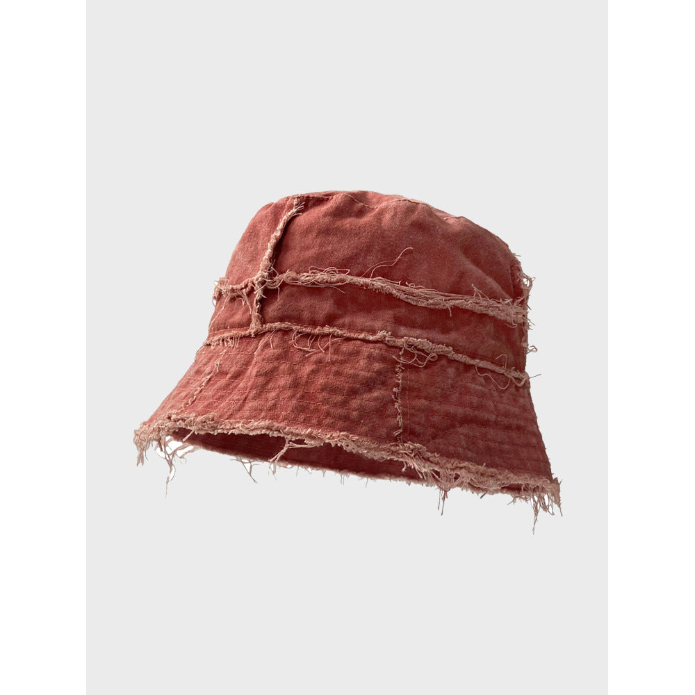 Japanese Style Washed Stitching Frayed Fisherman Hat