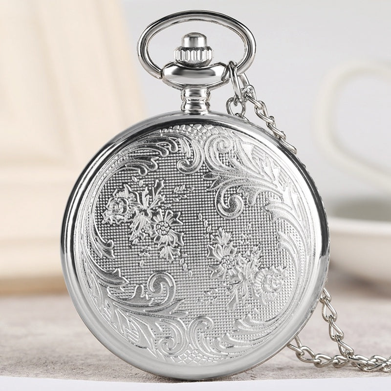 Big Pocket Watch With Virgin Mary And Jesus Motif