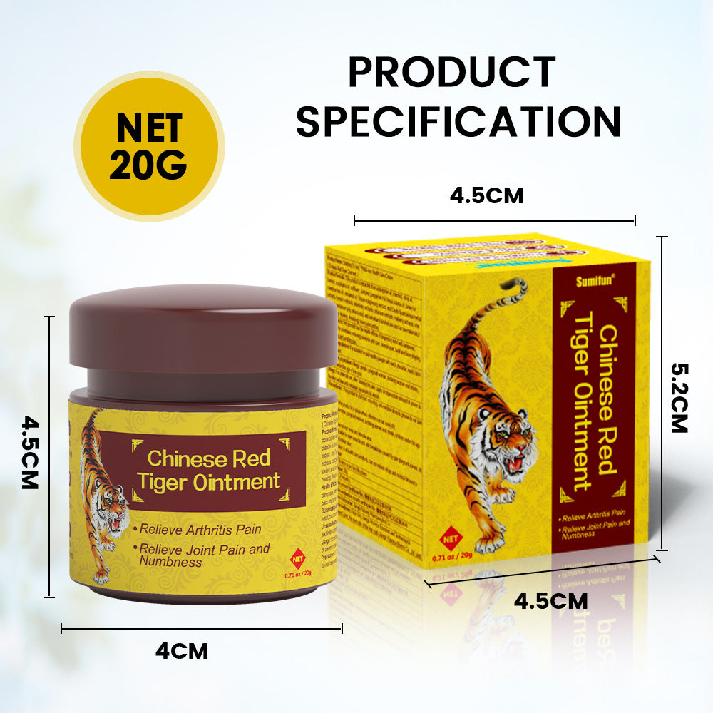 Chinese Red Tiger Blood Circulation Activating Plaster Tiger Cream Fever Pain Relief Cream