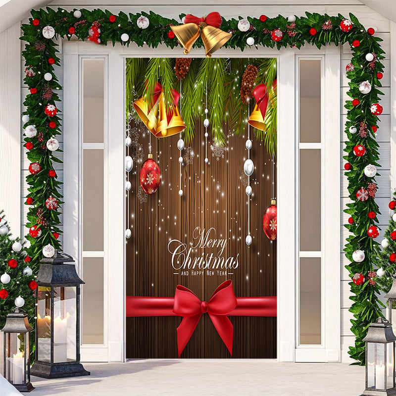 Christmas Festival Door Set Decorative Cloth