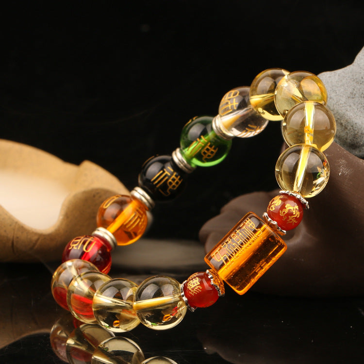 Citrine bracelet natural stone bracelet