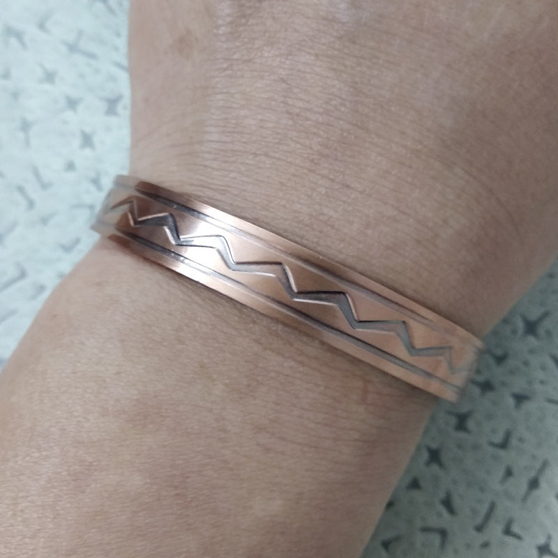 Magnetotherapy Magnetic Bracelet Adjustable Opening Copper Bracelet