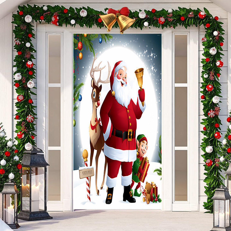 Christmas Festival Door Set Decorative Cloth