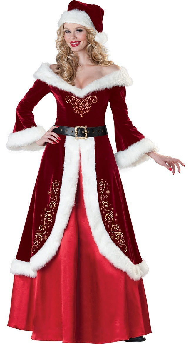 Christmas Queen Princess Dress Santa Claus dress