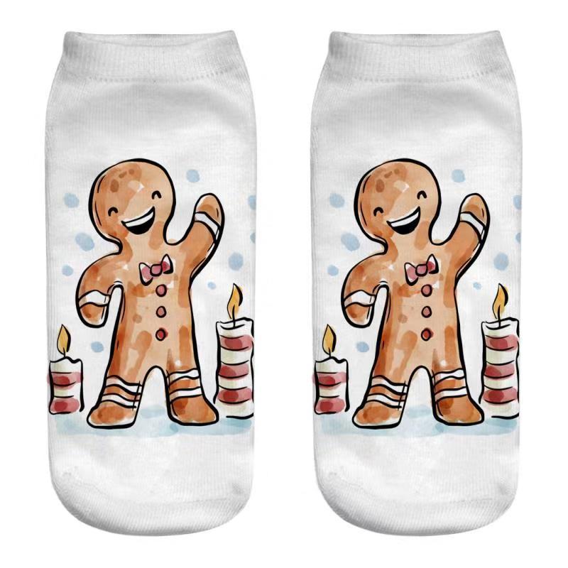 Christmas Stockings Printed Short Socks