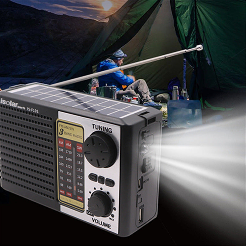 Full Band Bluetooth Card MP3 Player Solar Emergency Charging