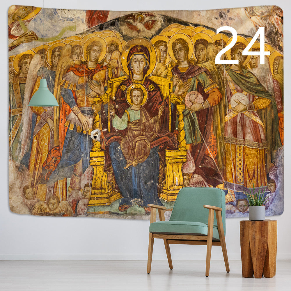 Christ Jesus Art Polyester Fabric Wall Tapestry