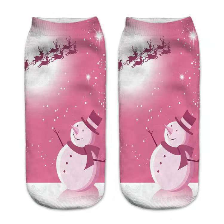 Christmas Stockings Printed Short Socks