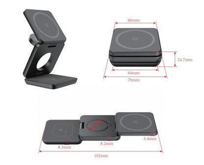 Magnetic Suction Wireless Charging And Folding Phone Holder