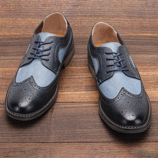 Men's Fashion Casual Multicolor Business Leather Shoes