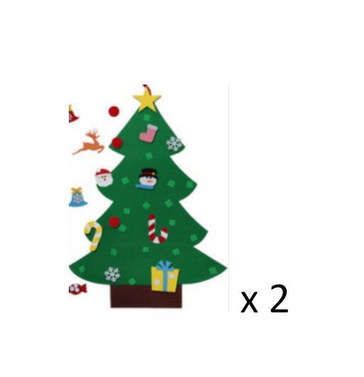 DIY Felt Christmas Tree New Year Toddler Kids Handmade Gift Toys Door Wall Hanging Ornaments Holiday Party Home Decor Set - MediaEclat.store