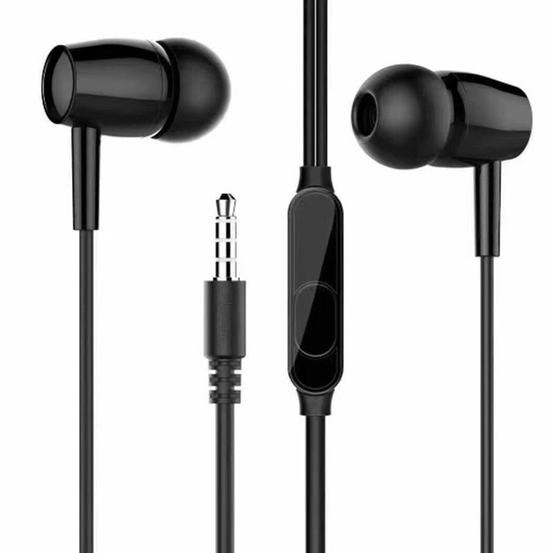 Sports Heavy Bass In-ear Mobile Phone Wired Control With Microphone K Song Headset