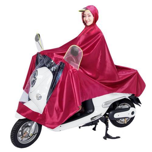 Double Electric Bike Raincoat Motorcycle Poncho Double Big Brim Bike