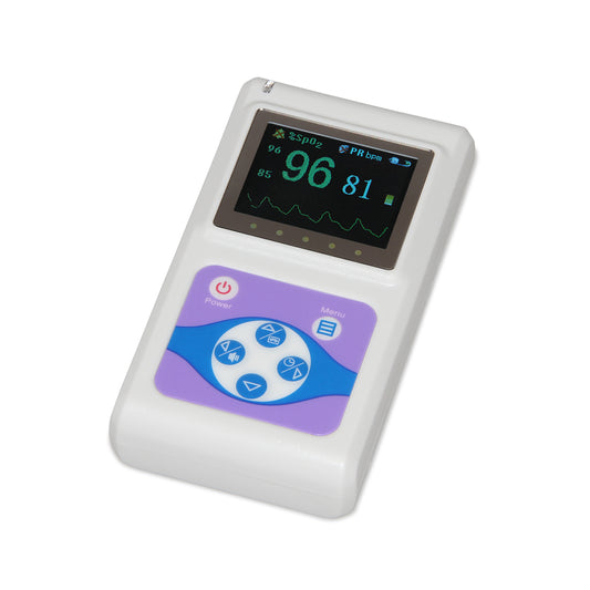 CE FDA Handheld CMS60D Pulse Tester Pulse Oxygen Saturation Pulse Rate With PC Software