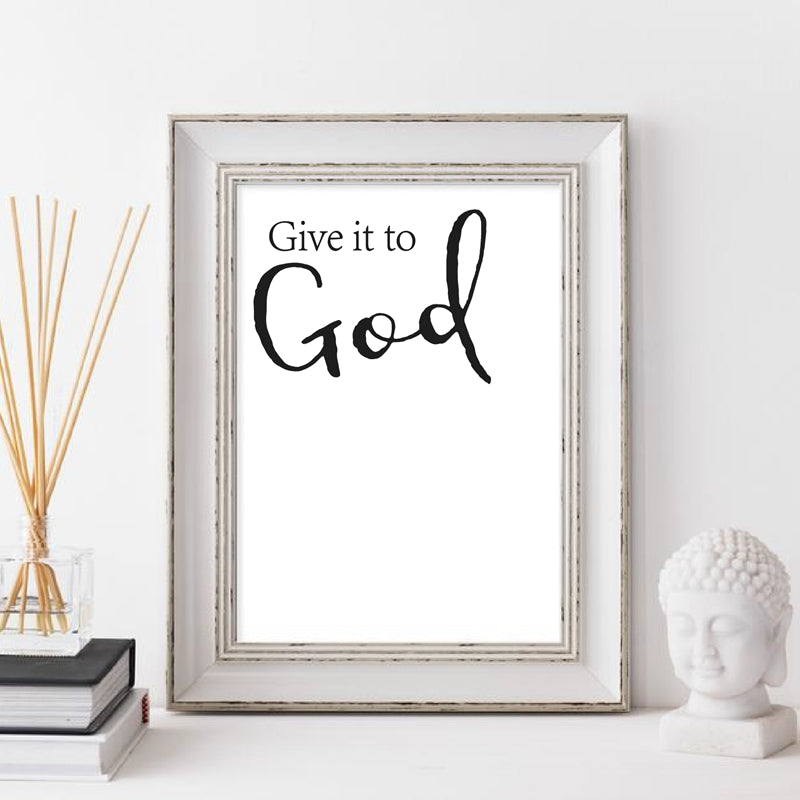 God Bible Verse Christian Wall Art Canvas Painting