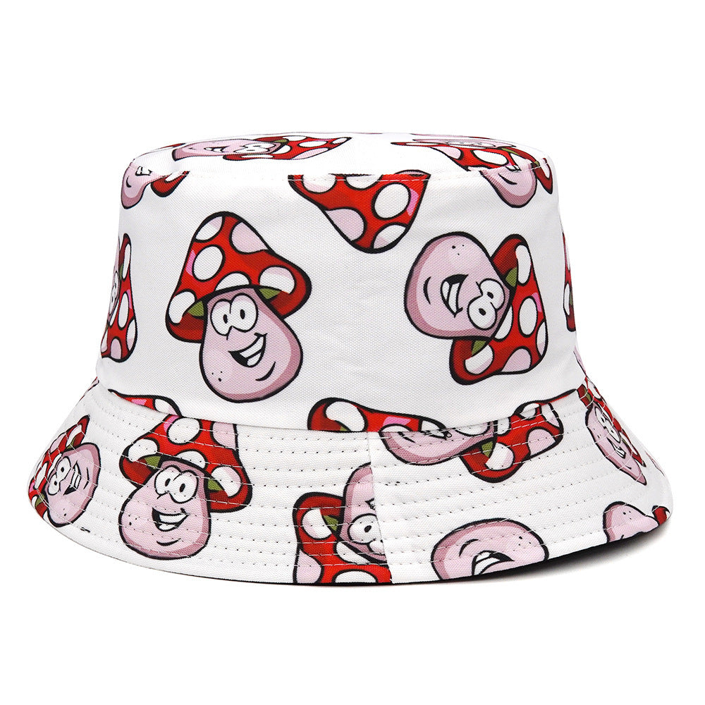 Bucket Cartoon Mushroom Double-sided Wear Bucket Hat