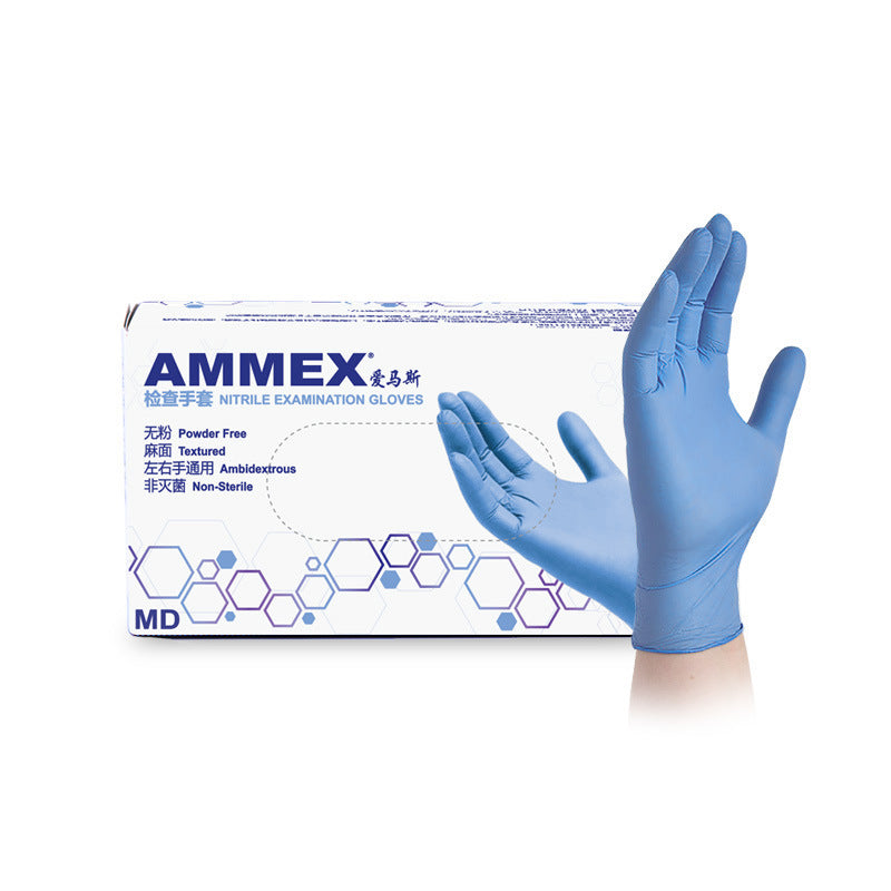 Disposable Blue Inspection Nitrile Rubber Gloves