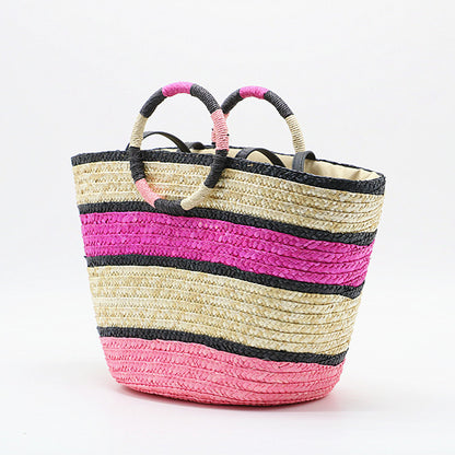 Woven beach shoulder bag