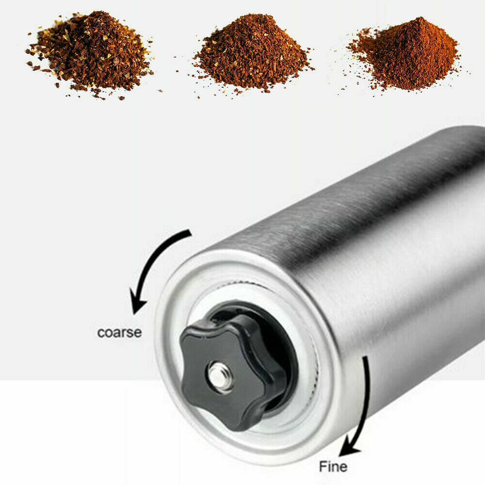 Home Portable Manual Coffee Grinder Stainless Steel with Ceramic Burr Bean Mill - MediaEclat.store