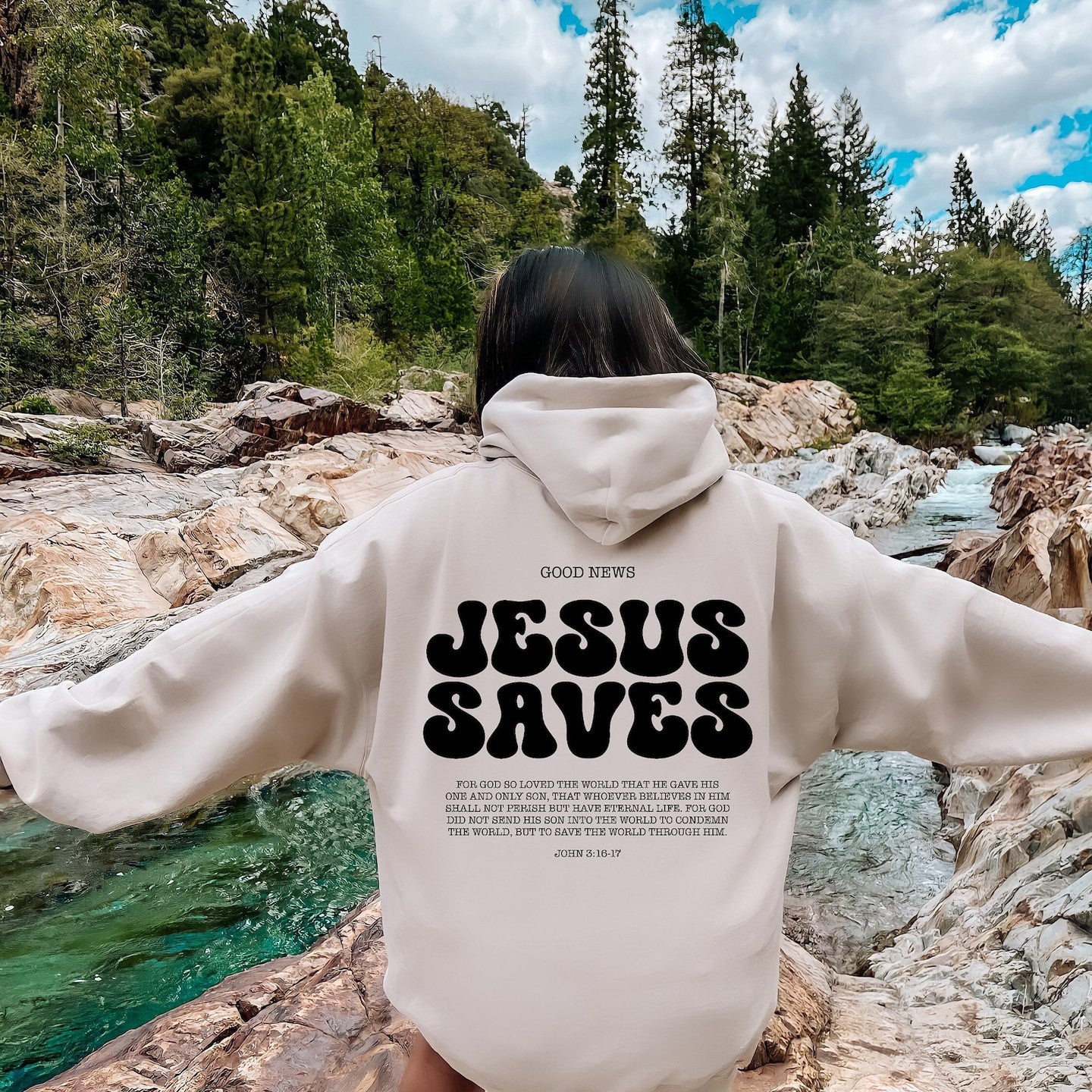 Jesus Saves Hoodie Bible Verses Appear Church Sweater - MediaEclat.store