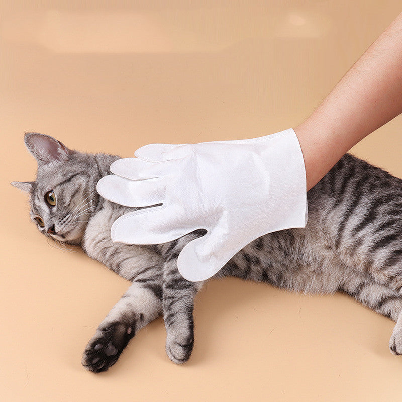 Dry Cleaning Wipes For Cats Pets Disposable Cleaning Gloves