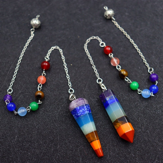 Rock Crystal Hexagonal Pillar Cone Pendulum Pendant Female - MediaEclat.store