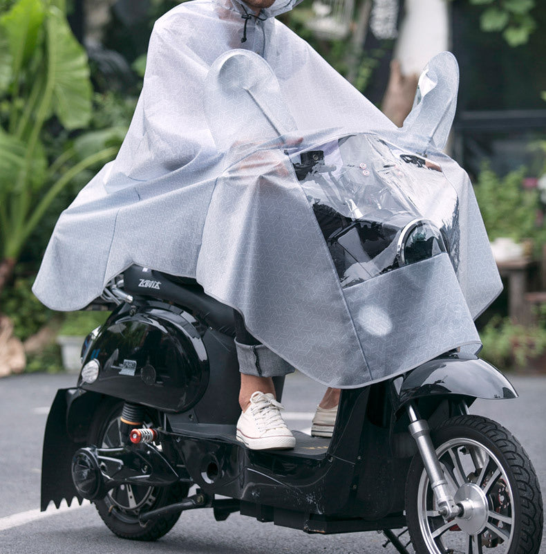 Soft, Transparent, Stylish, Electric Bike Riding Poncho, Big Brim, Waterproof For Men And Women