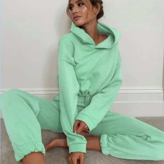 Jogging Suits For Women 2 Piece Sweatsuits Tracksuits Sexy Long Sleeve HoodieCasual Fitness Sportswear - MediaEclat.store