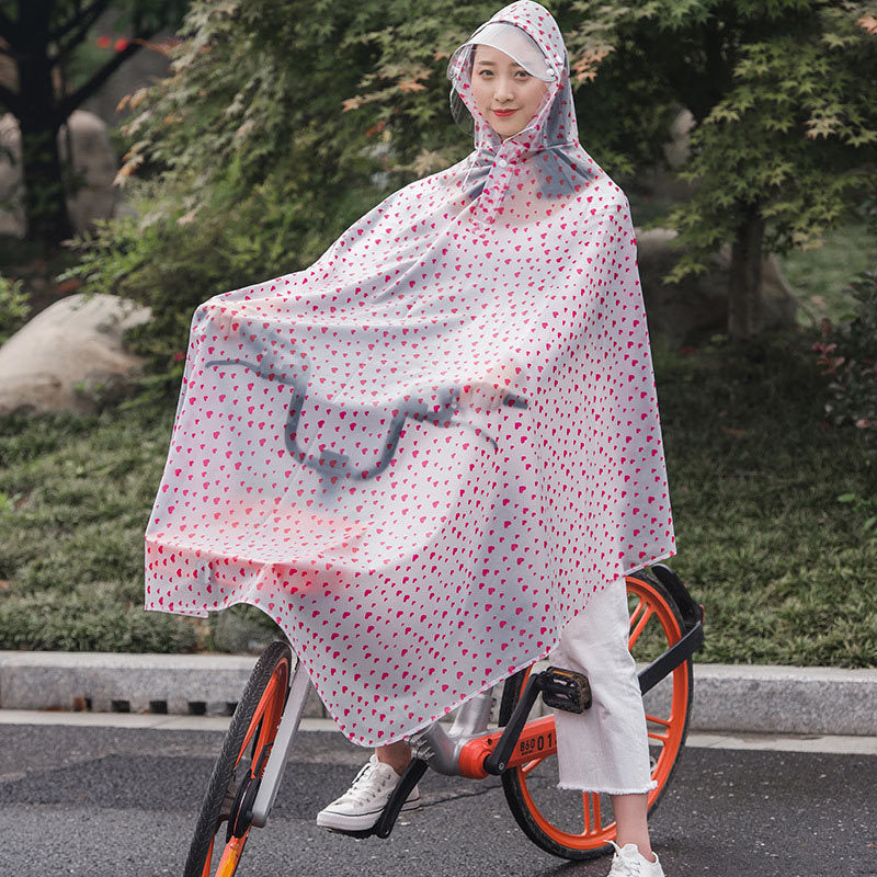 Motorcycle Double-hat Hollow Electric Car Poncho Raincoat