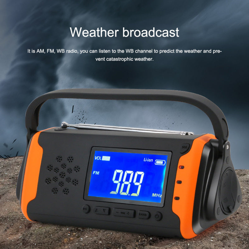 Disaster Prevention Hand Solar Emergency Radio Hand Crank Flashlight SOS Alarm