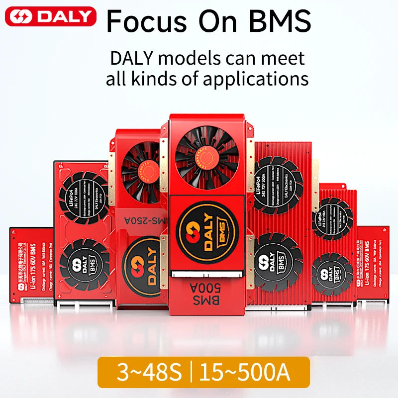 Daly BMS 18650 LTO battery 5s 6s 10s bms 20s 25s 30s 40A-500A Lithium Titanate Battery 12V 24V 36V 48V 60V 72V Solar energy