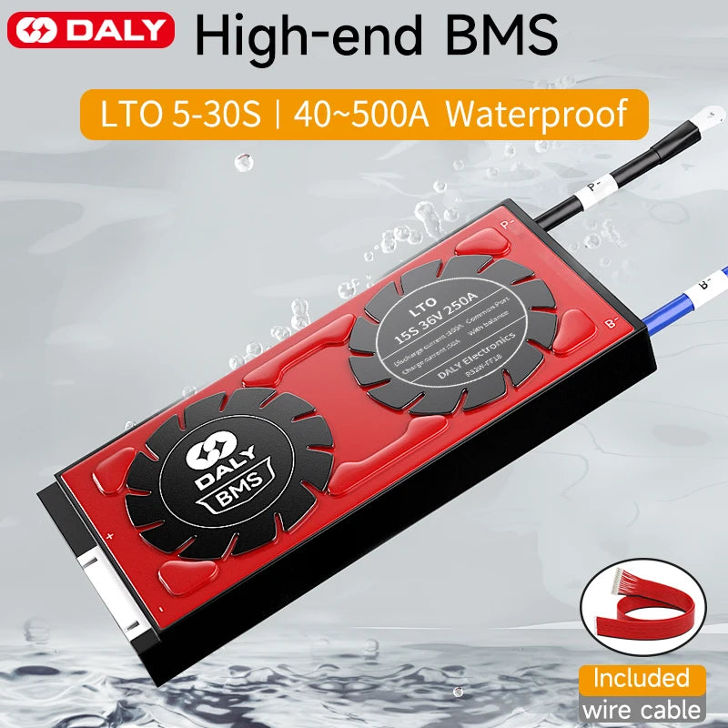 Daly BMS 18650 LTO battery 5s 6s 10s bms 20s 25s 30s 40A-500A Lithium Titanate Battery 12V 24V 36V 48V 60V 72V Solar energy