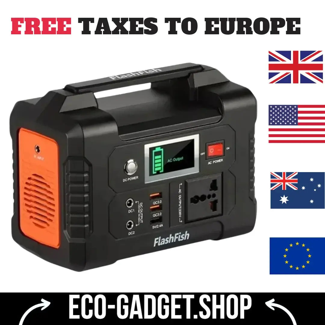 FF Flashfish E200 Portable Power Station 200W Solar Generator 151WH Battery AC DC Outdoor Camera Drone Power Supply Solar Charge